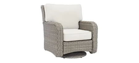 St Tropez Stn Outdoor Swivel Glider in Stone by South Sea Outdoor Living