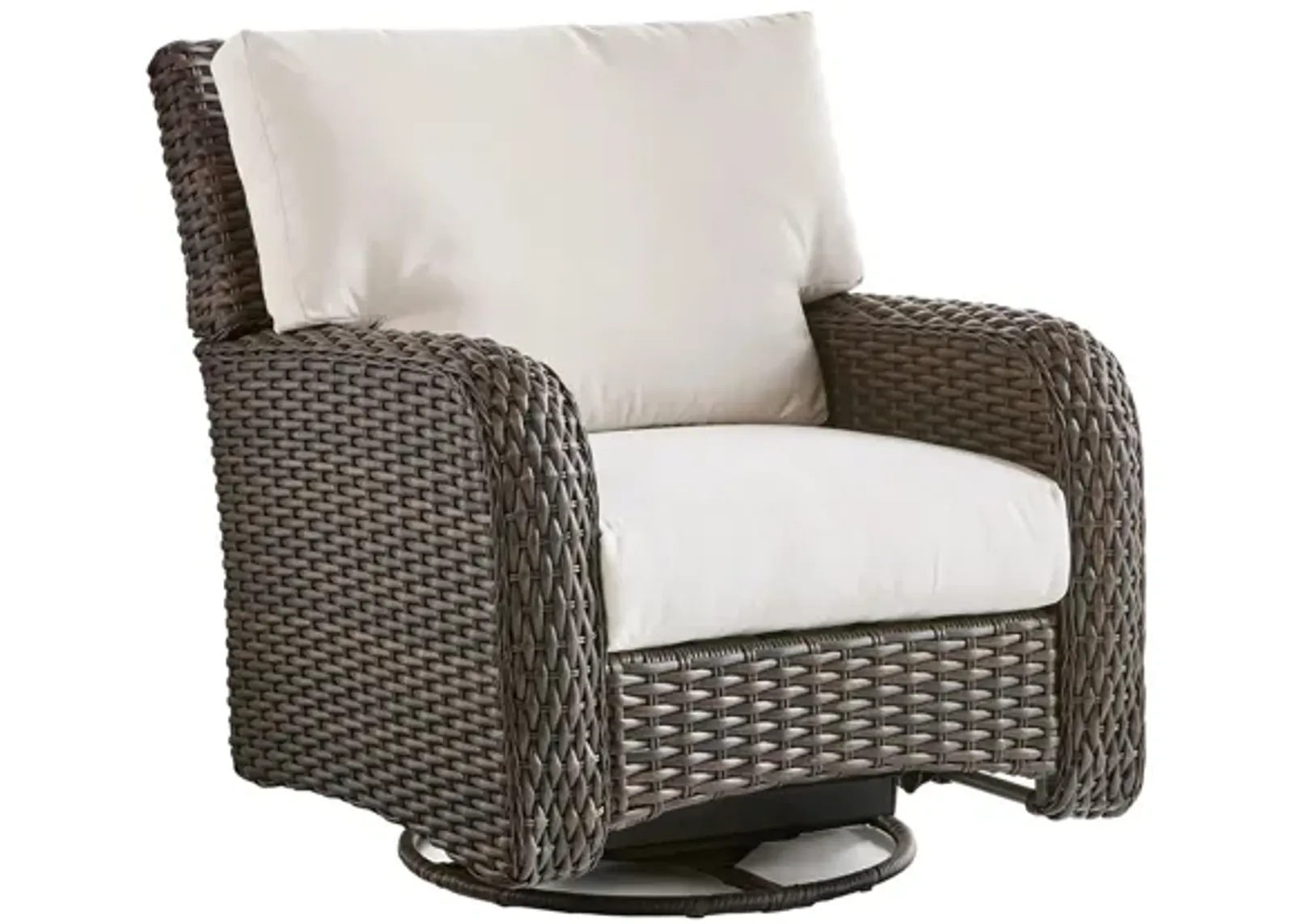 St Tropez Tob Outdoor Swivel Glider in Tobacco by South Sea Outdoor Living