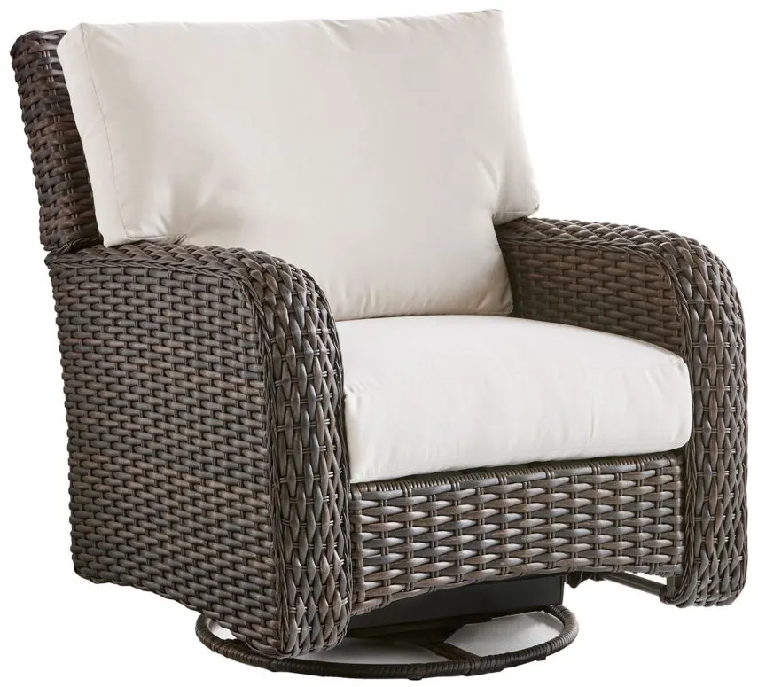 St Tropez Tob Outdoor Swivel Glider in Tobacco by South Sea Outdoor Living