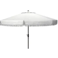 Milan Fringe Umbrella in Gray by Safavieh