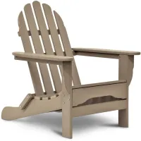 Icon Static Adirondack Chair in "Weathered Wood" by DUROGREEN OUTDOOR