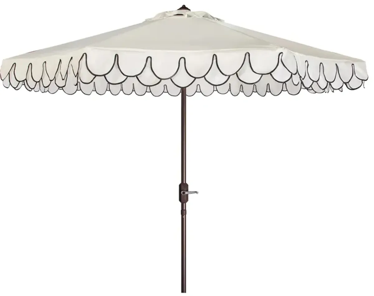 Chandler UV Resistant 9 ft Auto Tilt Umbrella in White by Safavieh