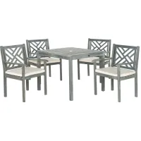 Kaylee 5-pc. Outdoor Dining Set in Pink by Safavieh