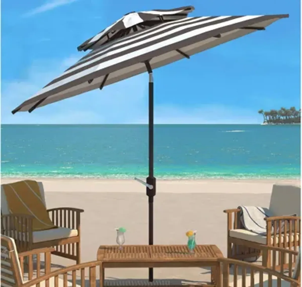 Marcie Fashion Line 9 ft Double Top Umbrella