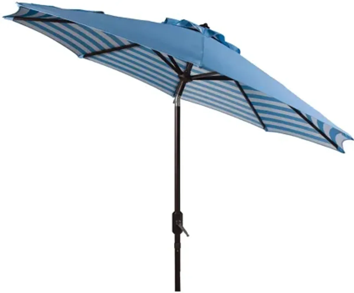 Shay Inside Out Striped 9 ft Crank Outdoor Auto Tilt Umbrella