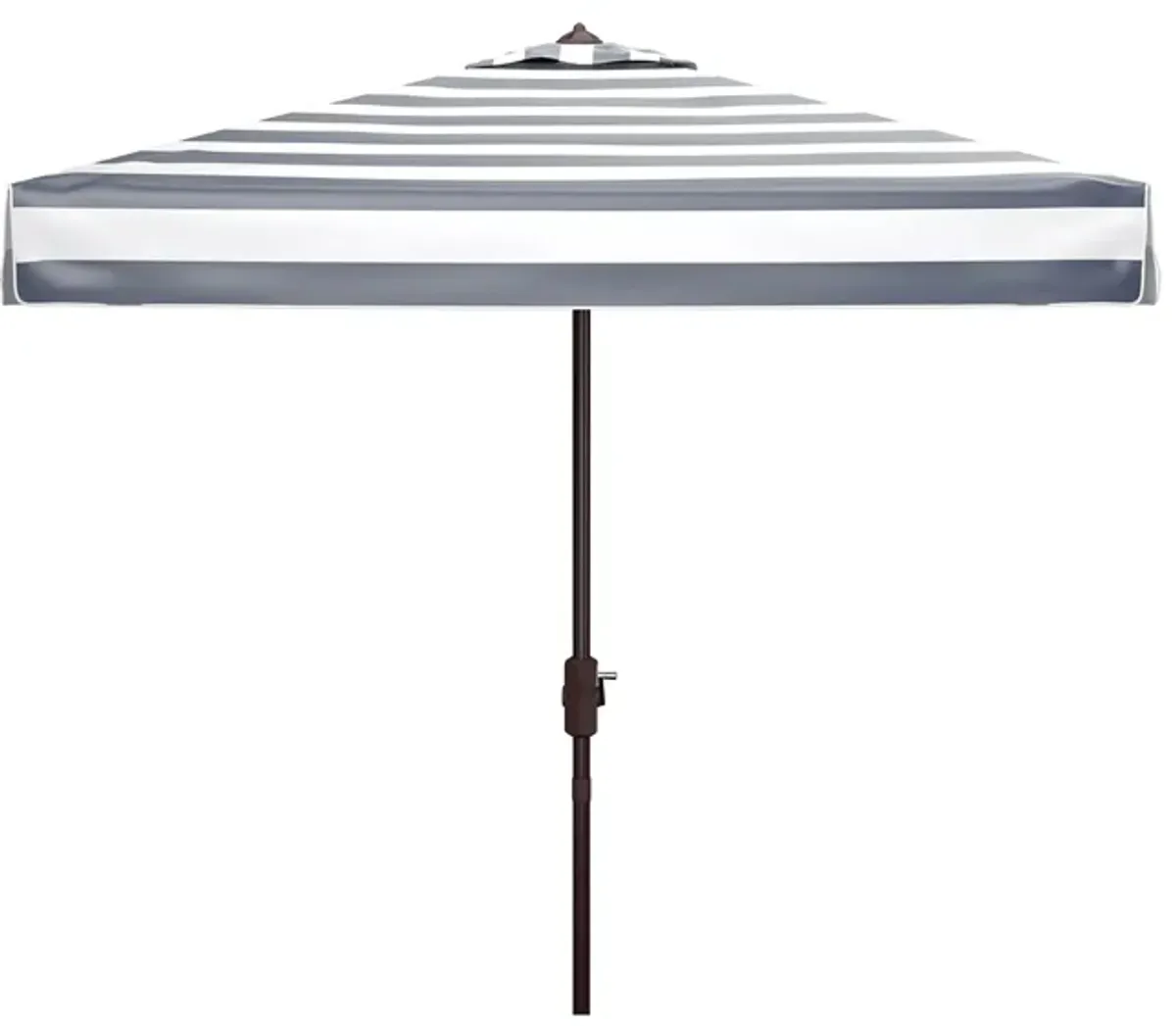 Torin Fashion Line 7.5 ft Square Umbrella in Natural / White / Navy by Safavieh