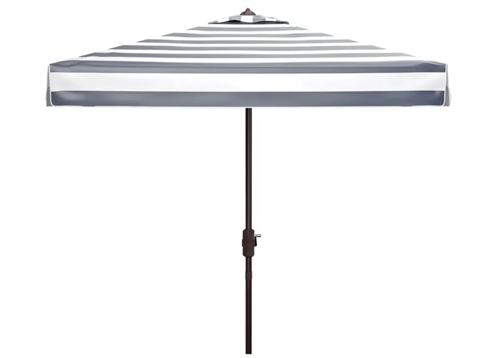 Torin Fashion Line 7.5 ft Square Umbrella in Natural / White / Navy by Safavieh