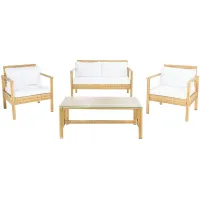 Winta 4-pc Living Set in Natural & White by Safavieh