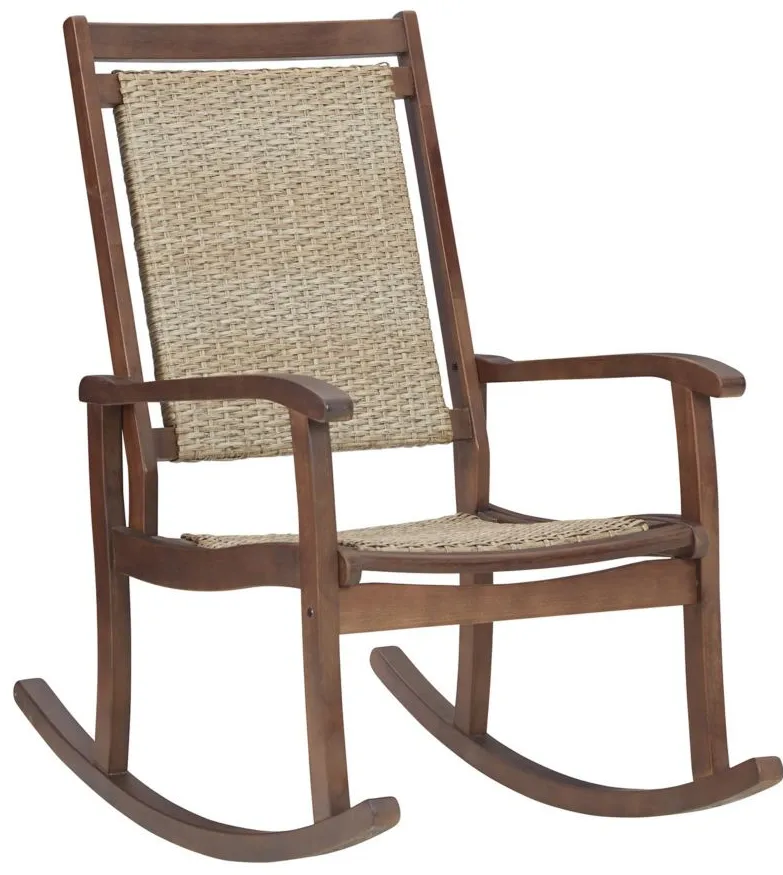 Emani Rocking Chair in Brown/Natural by Ashley Furniture