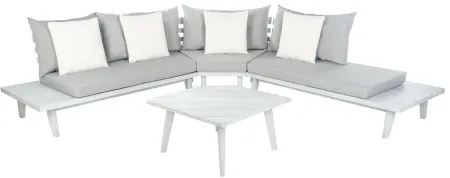Karine 3-pc. Outdoor Sectional Set in Gray by Safavieh