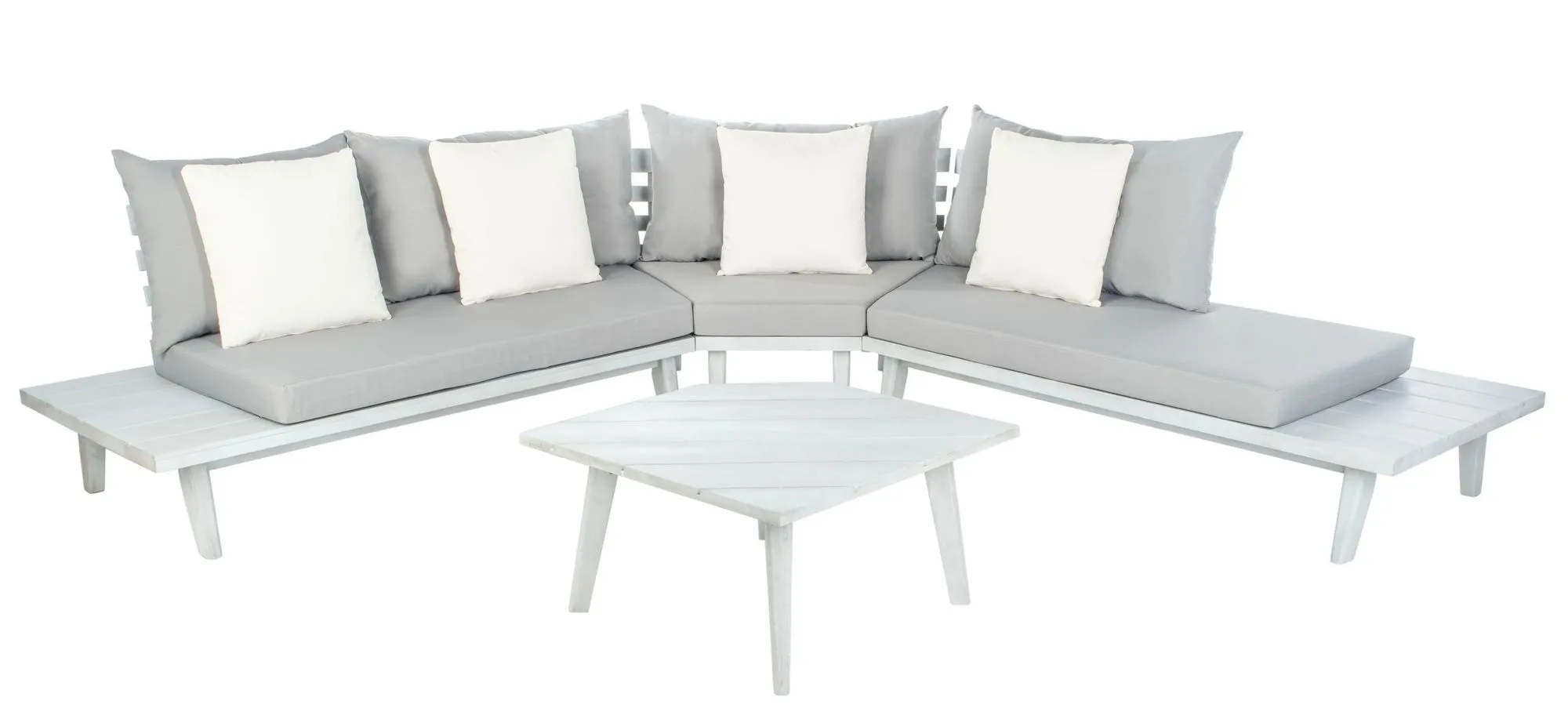 Karine 3-pc. Outdoor Sectional Set in Gray by Safavieh