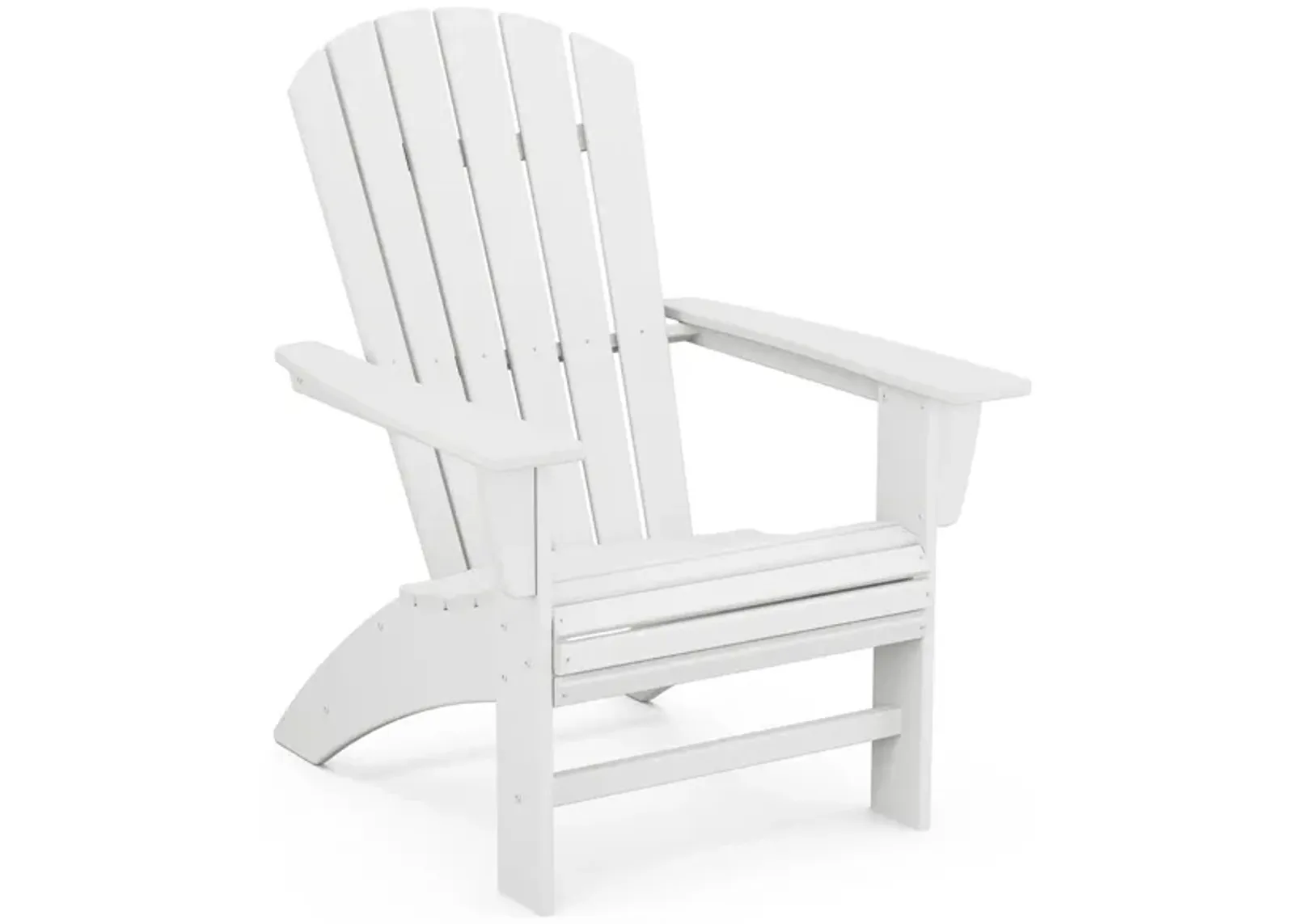 Nautical Curveback Adirondack Chair in White by Polywood