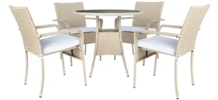 Orian 5-pc. Outdoor Dining Set in Brown by Safavieh