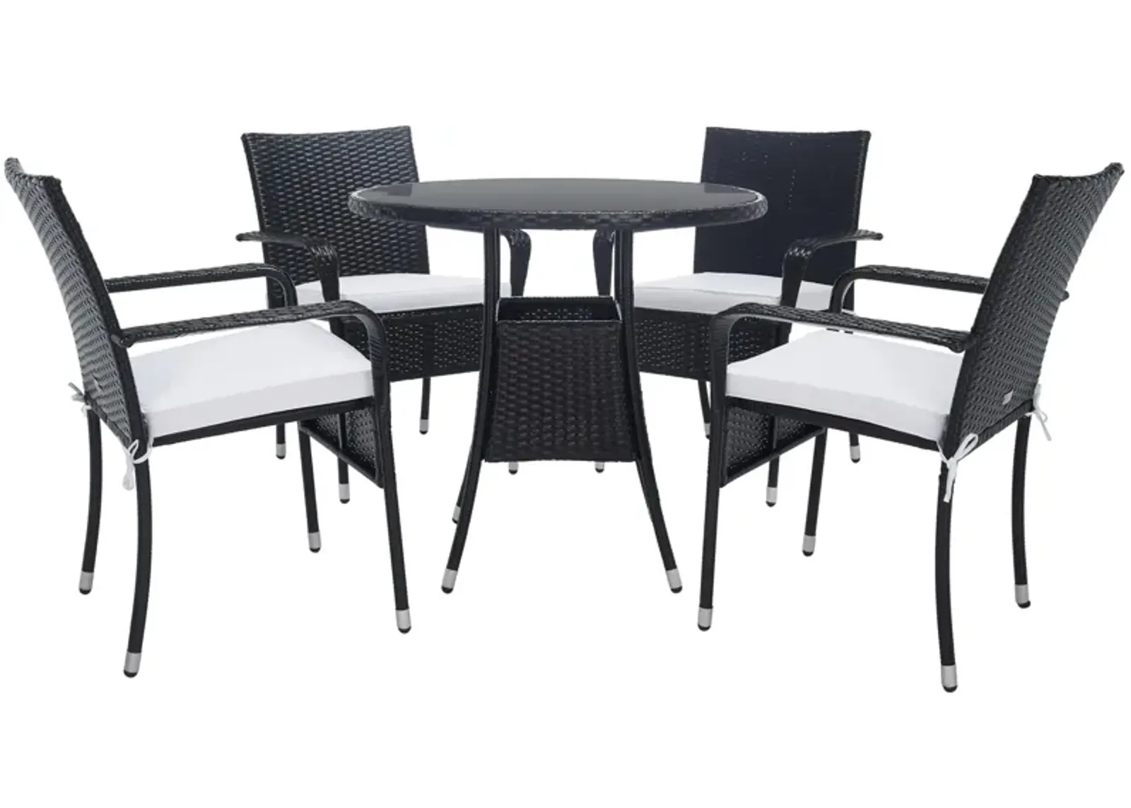 Orian 5-pc. Outdoor Dining Set in Brown & Driftwood Gray by Safavieh