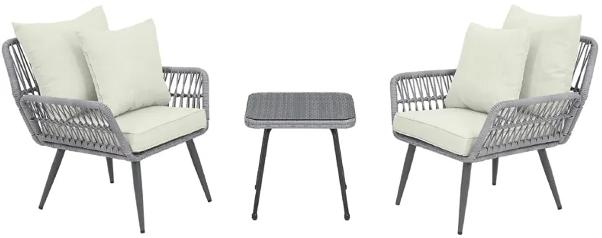 Cannes 3 Pc Outdoor Patio Set