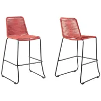 Shasta Outdoor Counter Stool in Brick Red by Armen Living