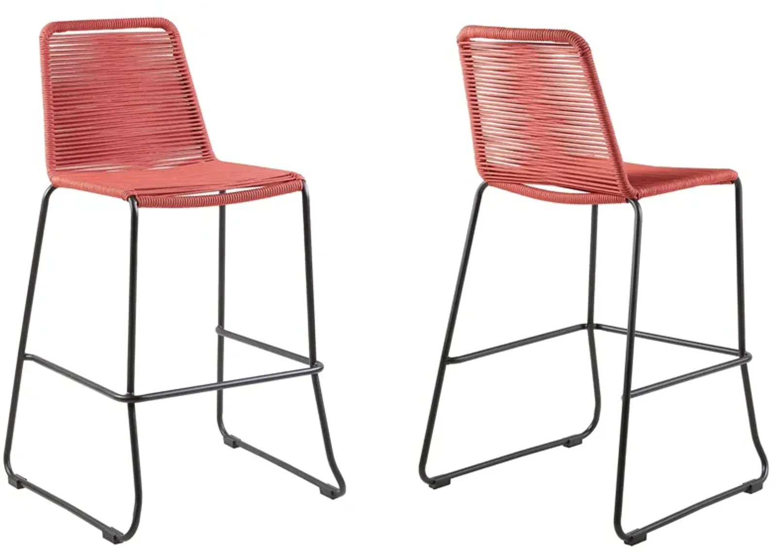 Shasta Outdoor Counter Stool in Brick Red by Armen Living