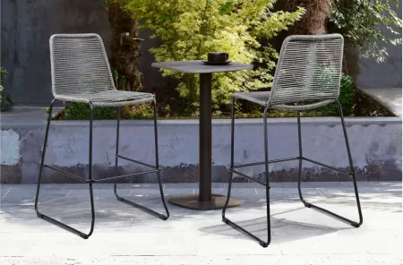 Shasta Outdoor Counter Stool in Shades of Gray Rope by Armen Living