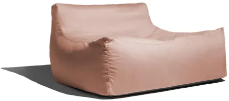 Veridiana Outdoor Bean Bag Loveseat / Modern Patio Sofa in Faye Ash by Foam Labs