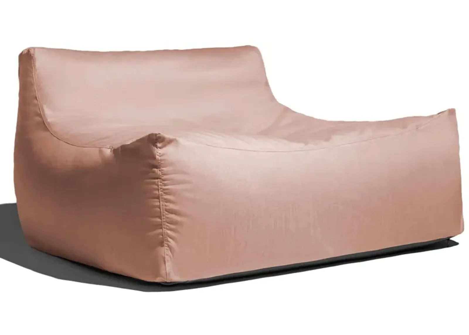 Veridiana Outdoor Bean Bag Loveseat / Modern Patio Sofa in Faye Ash by Foam Labs