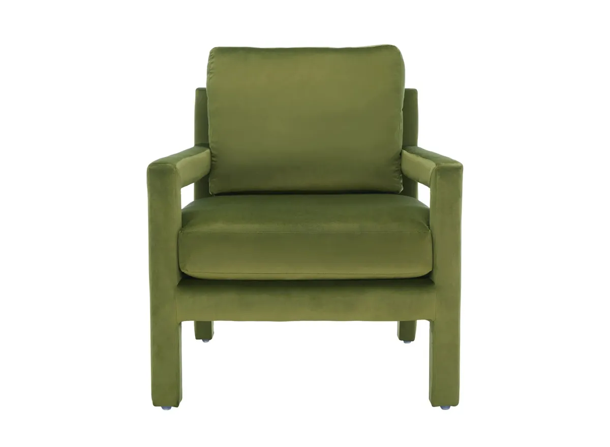 Kye Accent Chair in Olive Green by Safavieh