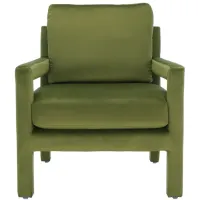 Kye Accent Chair in Olive Green by Safavieh