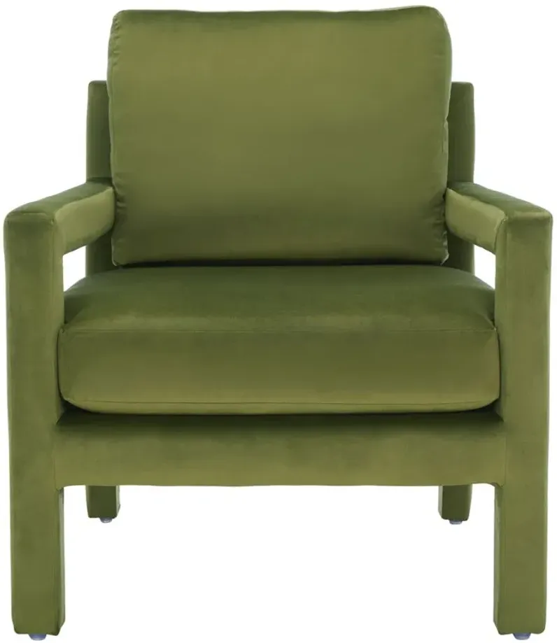 Kye Accent Chair in Olive Green by Safavieh