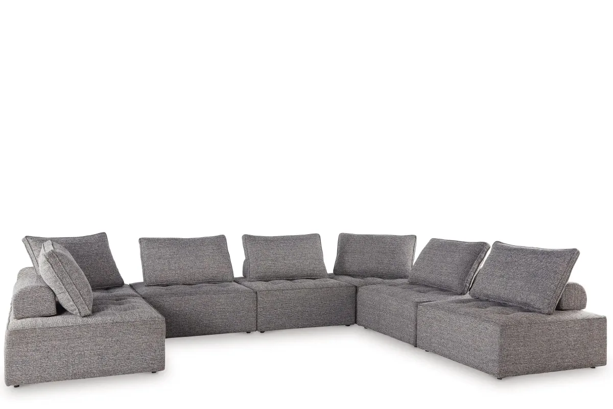 Bree Zee 7-Pc. Outdoor Sectional in Gray by Ashley Furniture