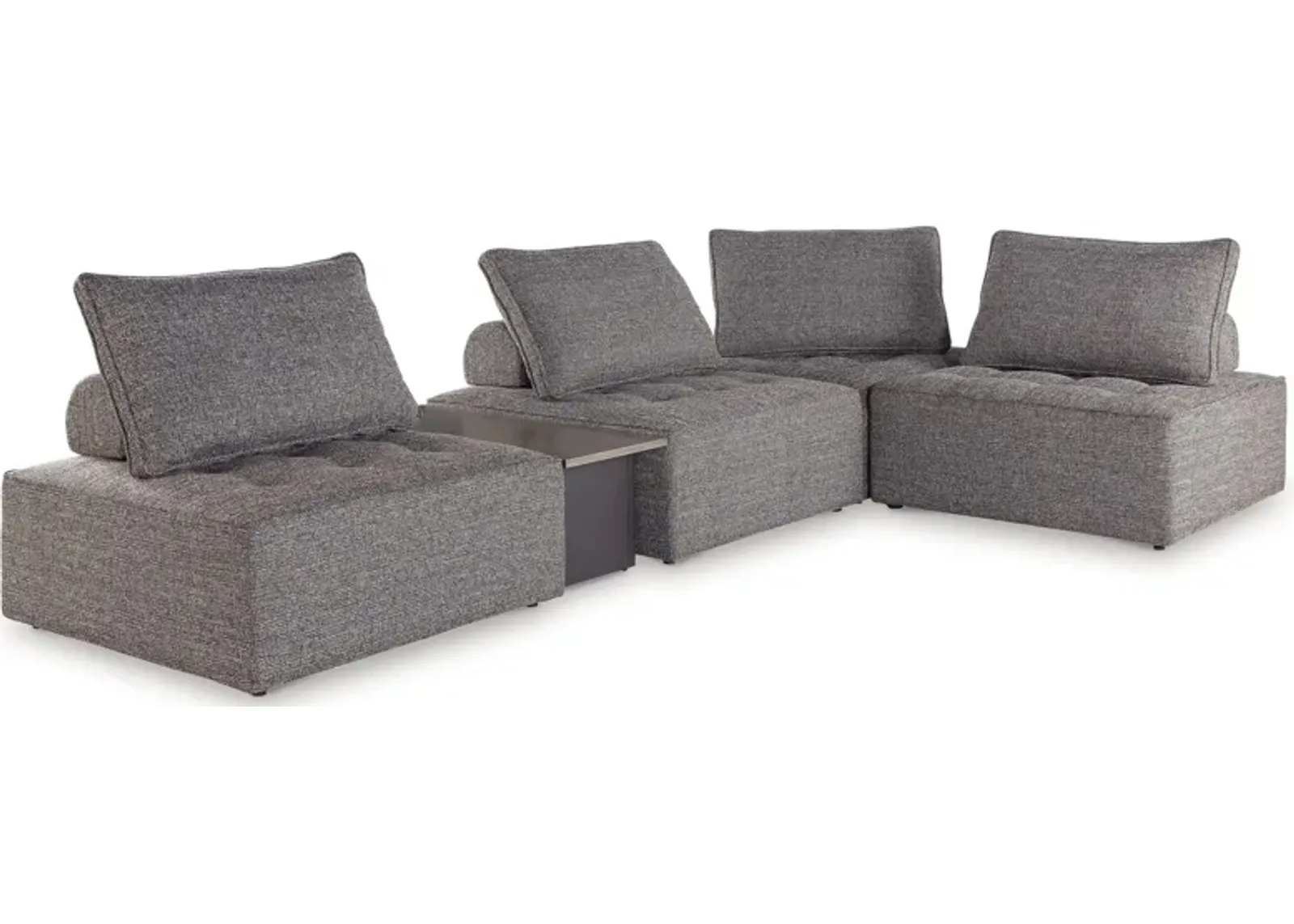 Bree Zee 5-Pc. Outdoor Sectional in Gray by Ashley Furniture