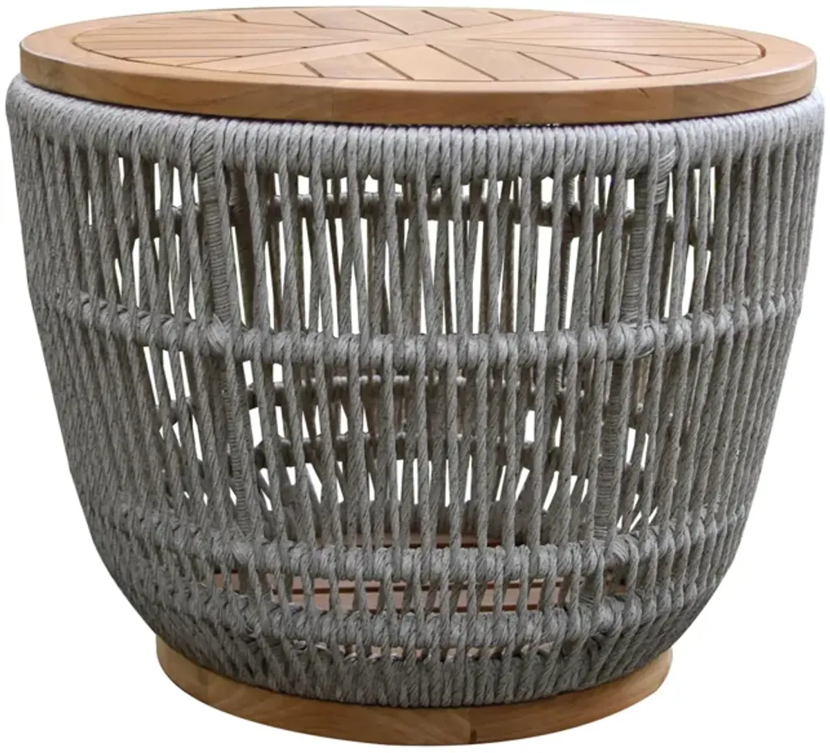 Teak Outdoor Storage Accent Table