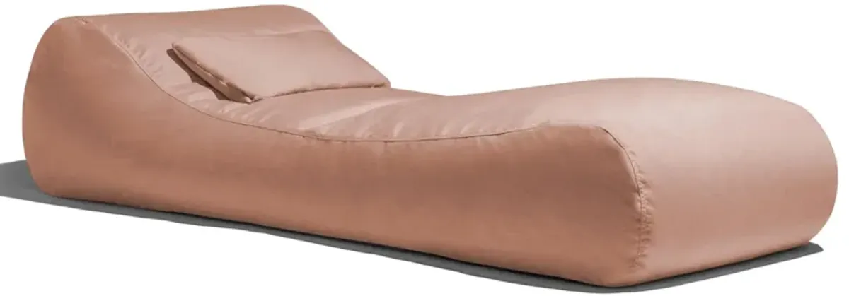 Lunsford Outdoor Bean Bag Sun Lounger with Cover in Faye Ash by Foam Labs