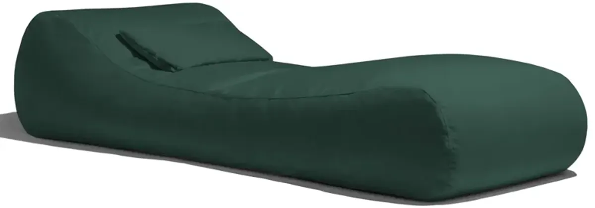 Lunsford Outdoor Bean Bag Sun Lounger with Cover in Faye Sand by Foam Labs