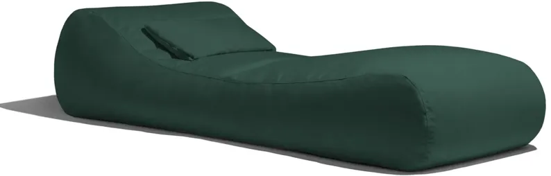 Lunsford Outdoor Bean Bag Sun Lounger with Cover in Faye Sand by Foam Labs