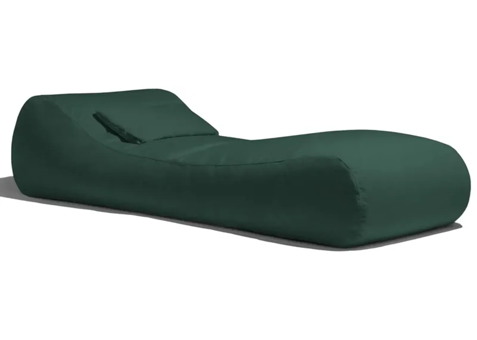 Lunsford Outdoor Bean Bag Sun Lounger with Cover in Faye Sand by Foam Labs