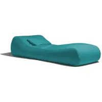 Lunsford Outdoor Bean Bag Sun Lounger with Cover in Stone Gray by Foam Labs