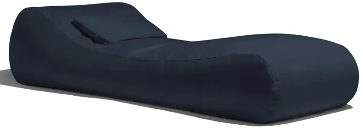 Lunsford Outdoor Bean Bag Sun Lounger with Cover in Charcoal by Foam Labs