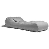Lunsford Outdoor Bean Bag Sun Lounger with Cover in Faye Ash by Foam Labs