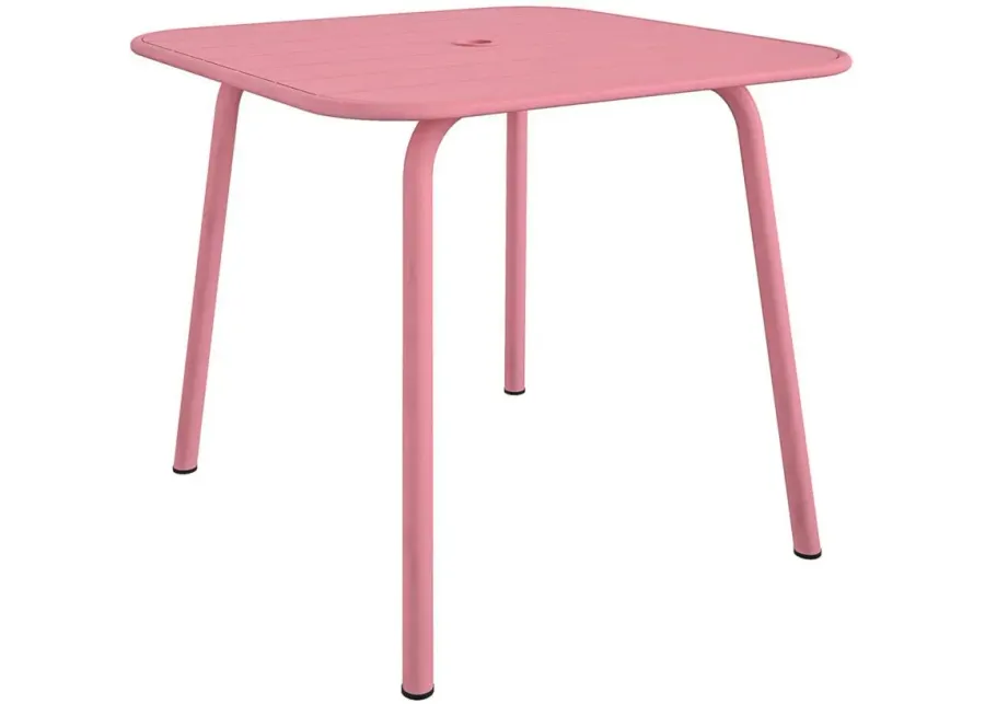 Novogratz Poolside Gossip Outdoor June Square Dining Table in Pink by DOREL HOME FURNISHINGS