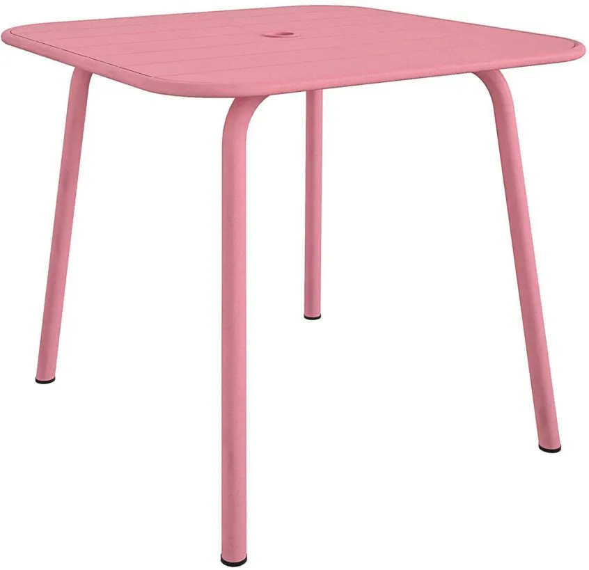 Novogratz Poolside Gossip Outdoor June Square Dining Table in Pink by DOREL HOME FURNISHINGS