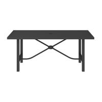COSCO Outdoor Steel Patio Dining Table in Charcoal by DOREL HOME FURNISHINGS
