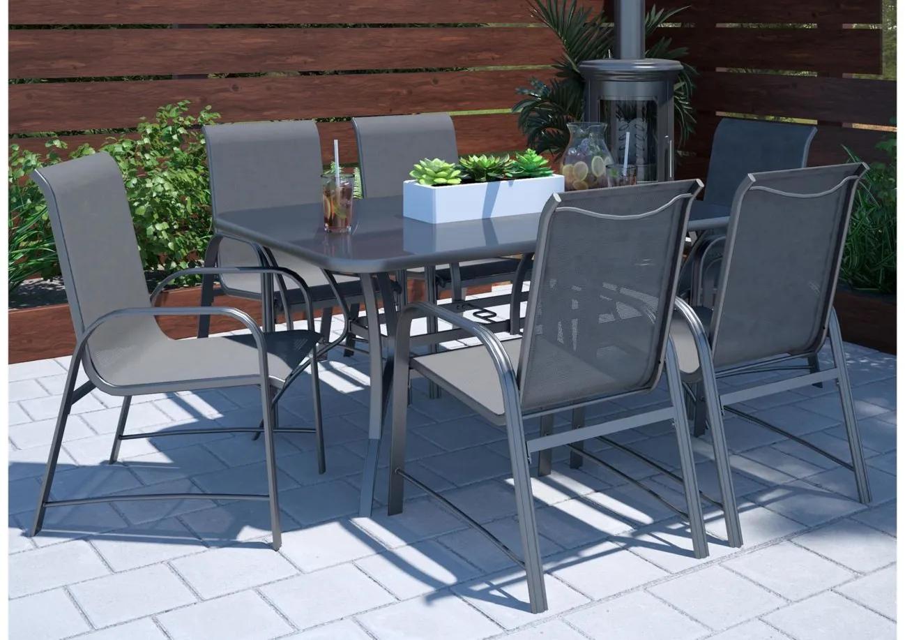 COSCO Outdoor Living Paloma Steel Rectangular Patio Dining Table