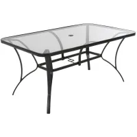 COSCO Outdoor Living Paloma Steel Rectangular Patio Dining Table in Gray by DOREL HOME FURNISHINGS