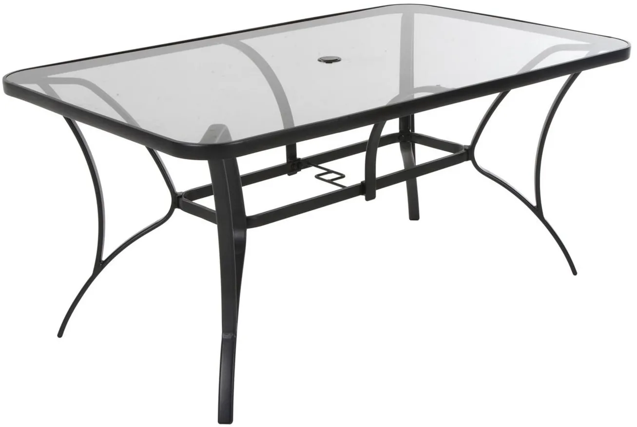 COSCO Outdoor Living Paloma Steel Rectangular Patio Dining Table in Gray by DOREL HOME FURNISHINGS