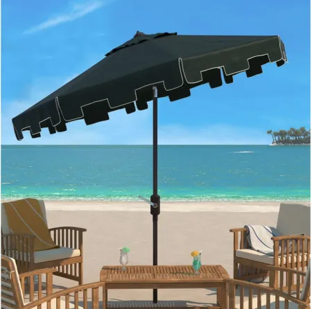 Zimmerman 11' Patio Umbrella in Gray by Safavieh