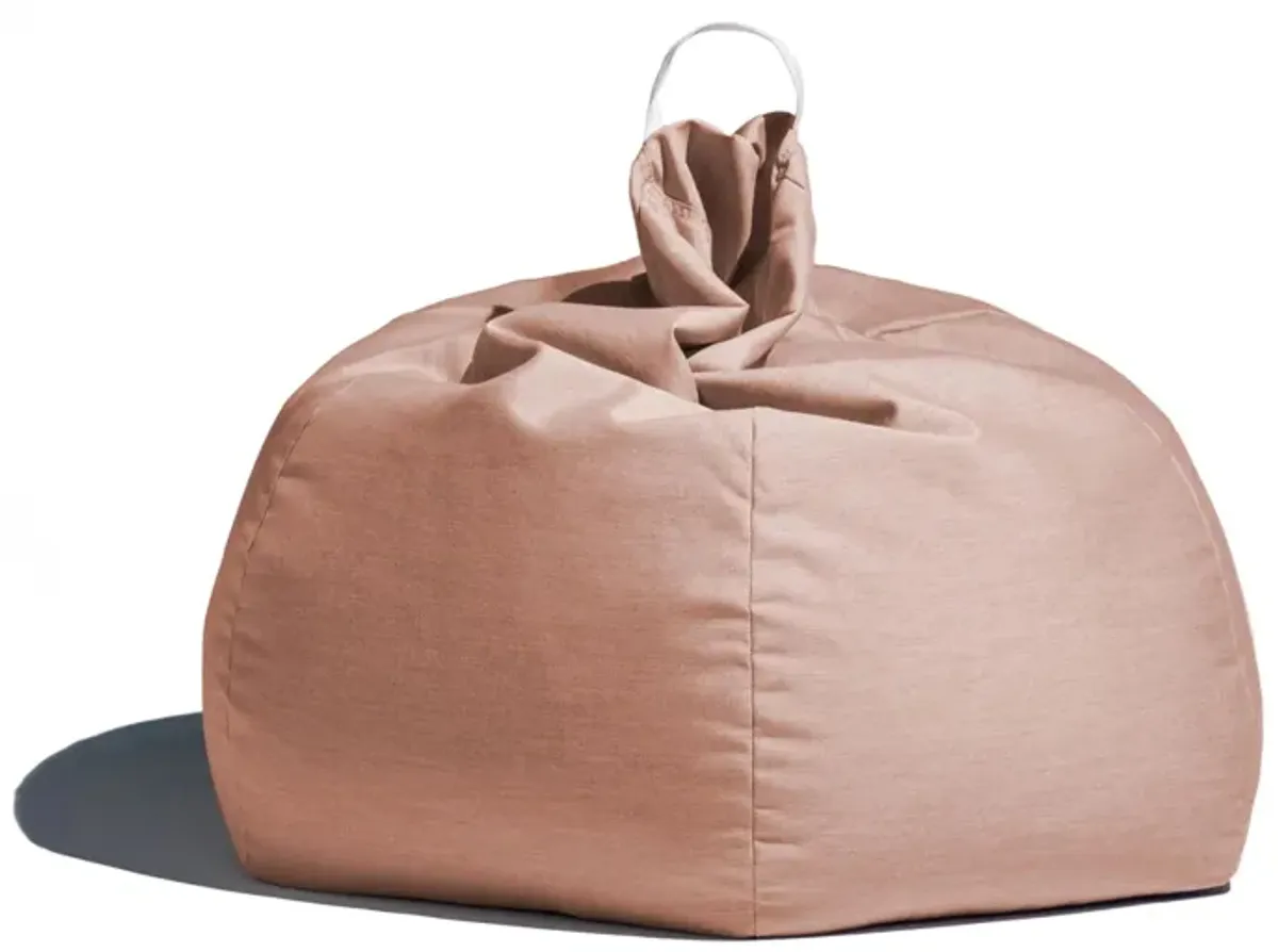 Aston Outdoor Bean Bag Chair with Cover in Brown by Foam Labs