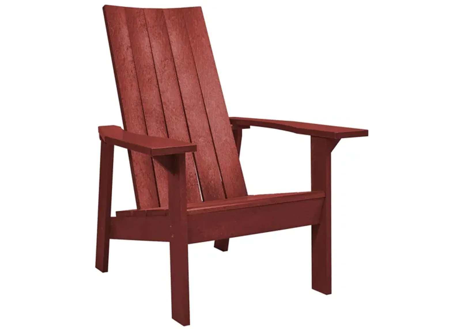 Capterra Casual Recycled Outdoor Flatback Adirondack Chair in Red Rock by C.R. Plastic Products