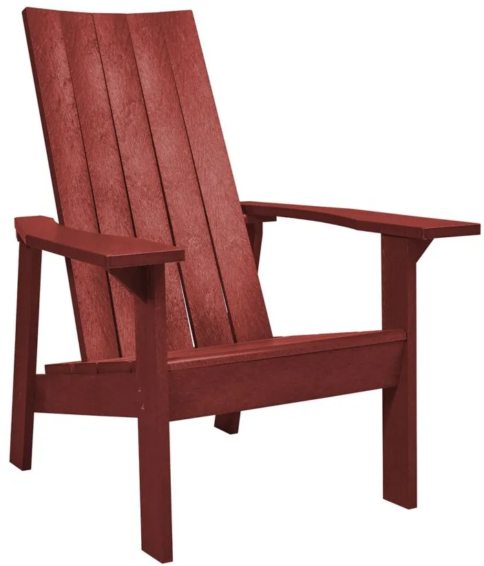 Capterra Casual Recycled Outdoor Flatback Adirondack Chair in Red Rock by C.R. Plastic Products