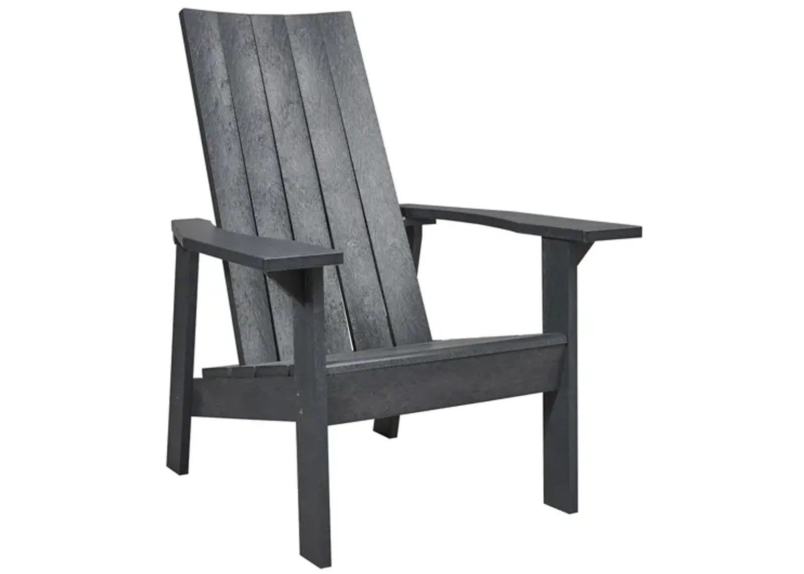 Capterra Casual Recycled Outdoor Flatback Adirondack Chair in Graystone by C.R. Plastic Products