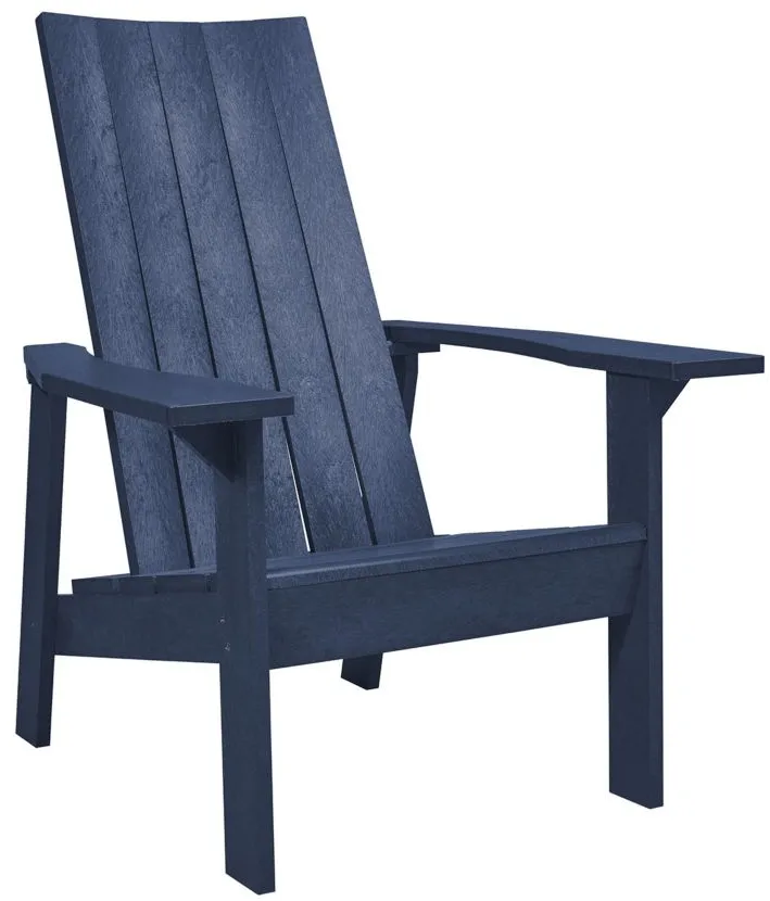Capterra Casual Recycled Outdoor Flatback Adirondack Chair in Atlantic Navy by C.R. Plastic Products