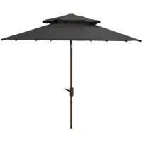 Lorenia Patio Umbrella in Brown by Safavieh